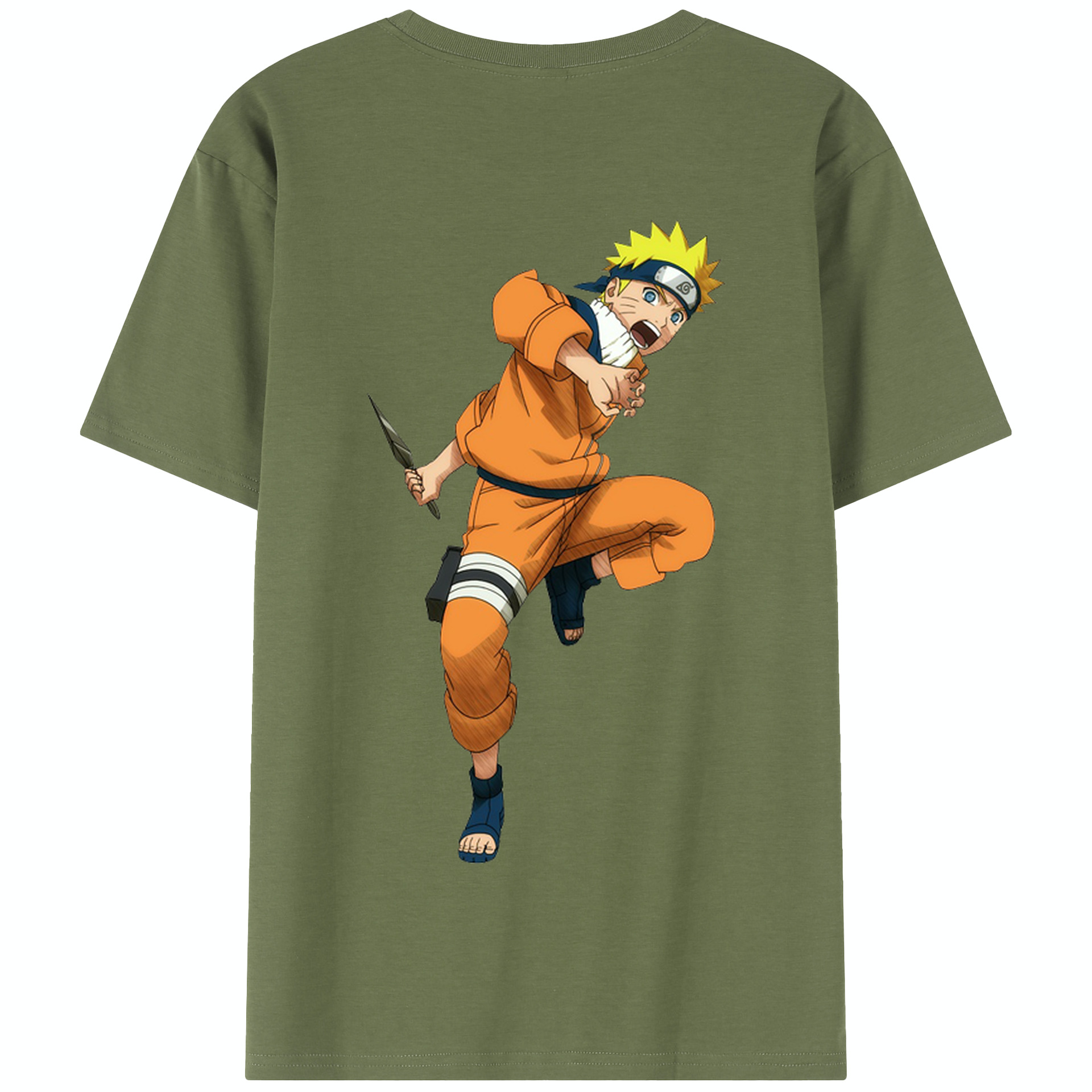 （画像用） NARUTO -ナルト- うずまき ナルト Uzumaki Naruto 綿100％半袖Tシャツ（背面プリント）